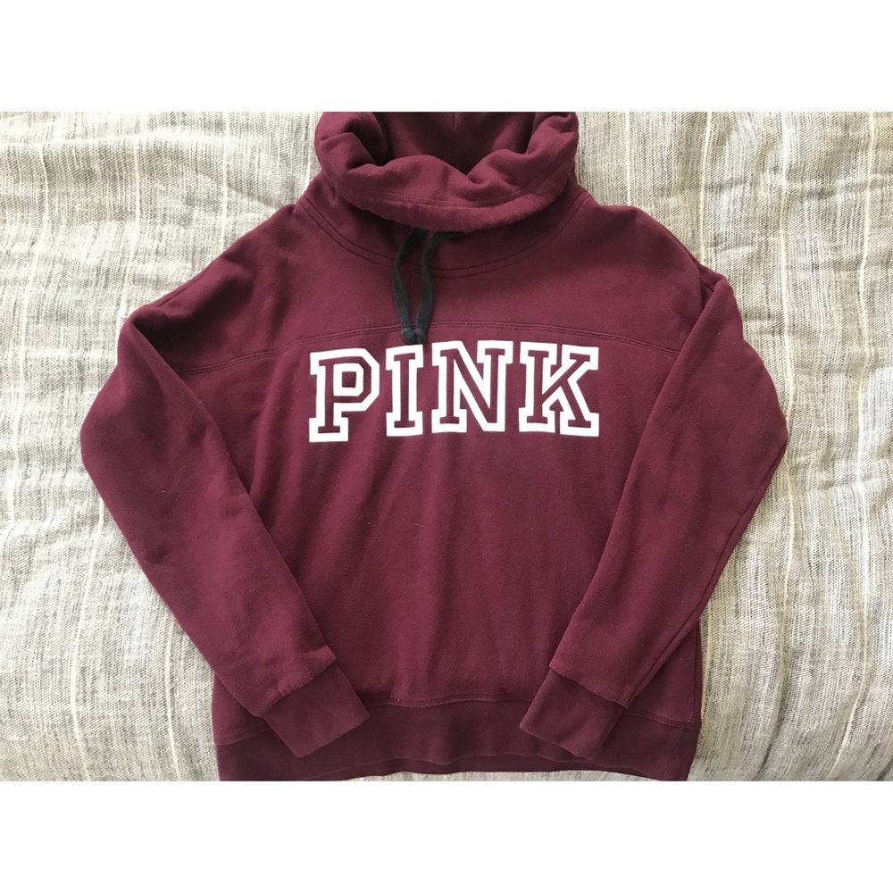 Victoria’s Secret Pink Cowl Pullover Maroon XS